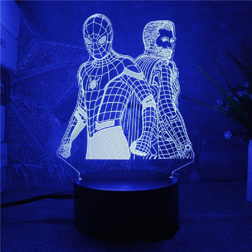 Spiderman/Homem Aranha Luminária 3D