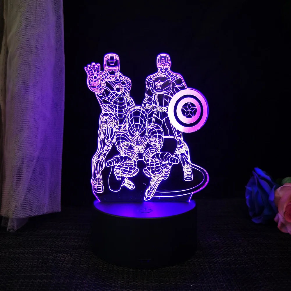 Spiderman/Homem Aranha Luminária 3D
